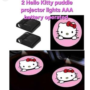 2 Hello kitty wireless door puddle projector lights AAA battery operated